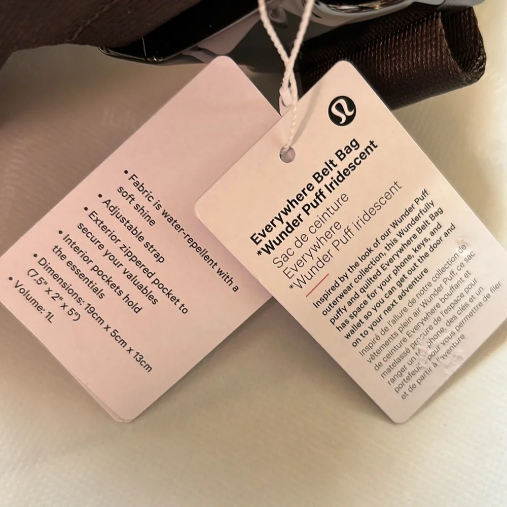 Lululemon EVERYWHERE BELT BAG WUNDERPUFF IRIDESCENT IN HEATHERED ESPRESS… - Picture 7 of 8